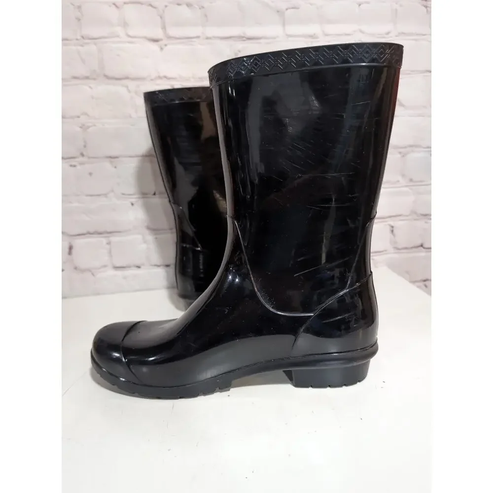 UGG Sienna Women's Sz 7 Black Rubber Rain Boots